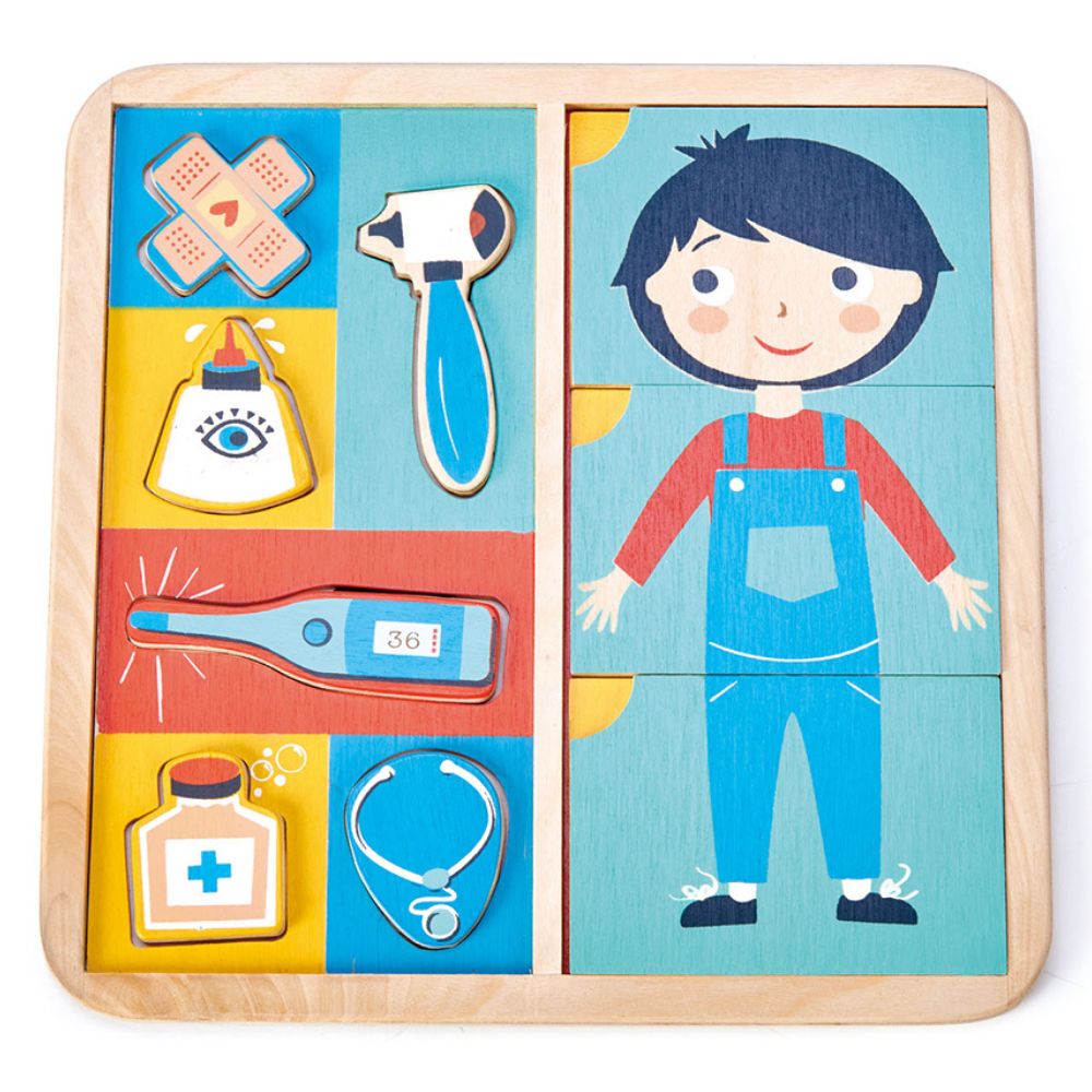 Træpuslespil fra Tender Leaf - Hvor gør det ondt?