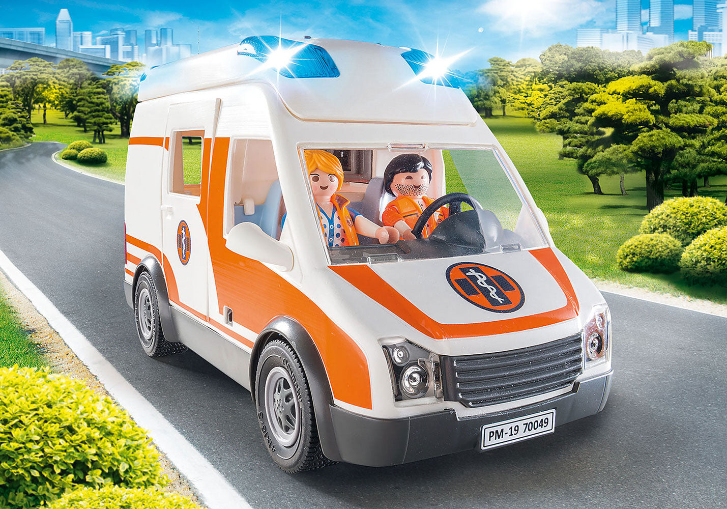 Playmobil City Life - Ambulance med blinklys (70049)
