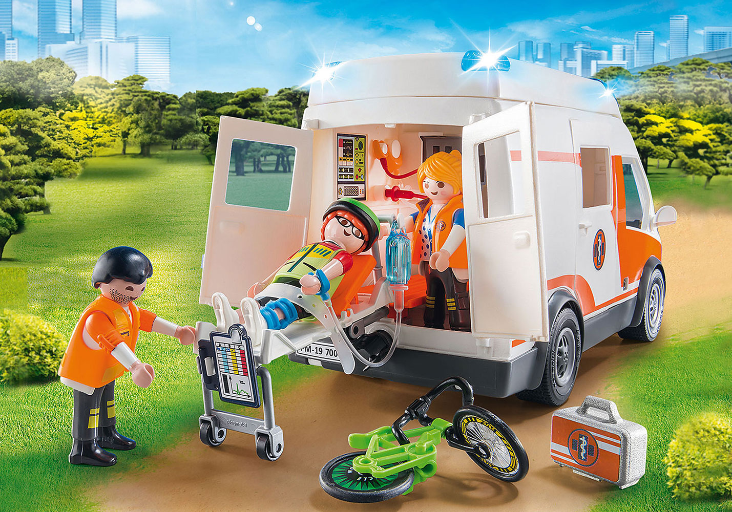 Playmobil City Life - Ambulance med blinklys (70049)