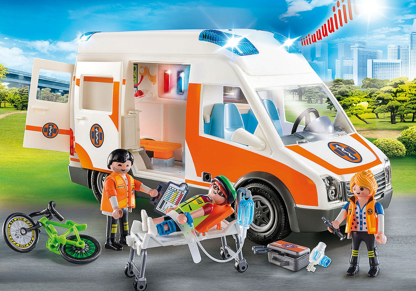 Playmobil City Life - Ambulance med blinklys (70049)
