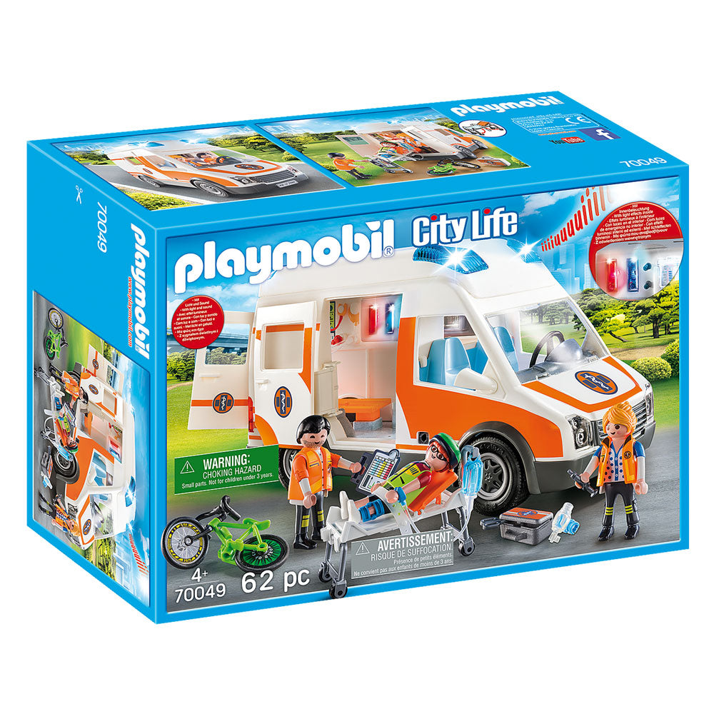 Playmobil City Life - Ambulance med blinklys (70049)