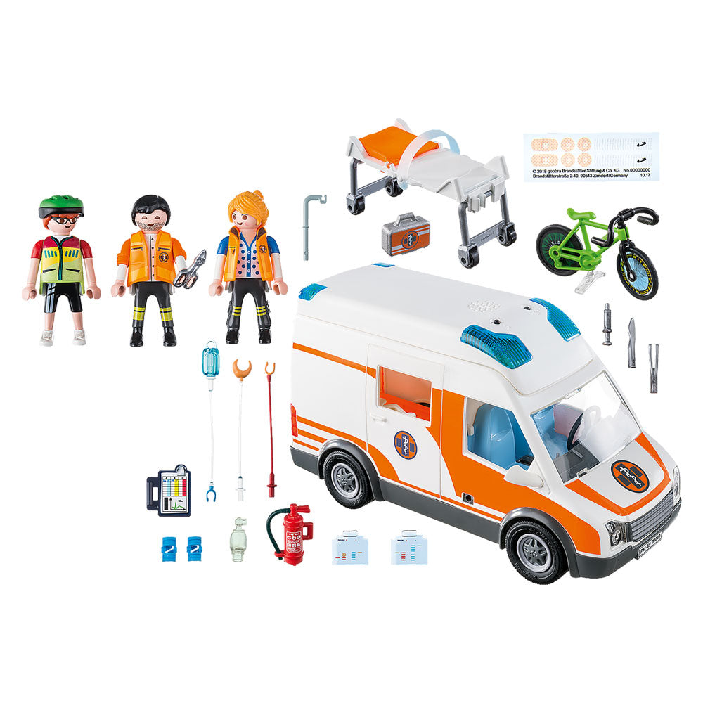 Playmobil City Life - Ambulance med blinklys (70049)