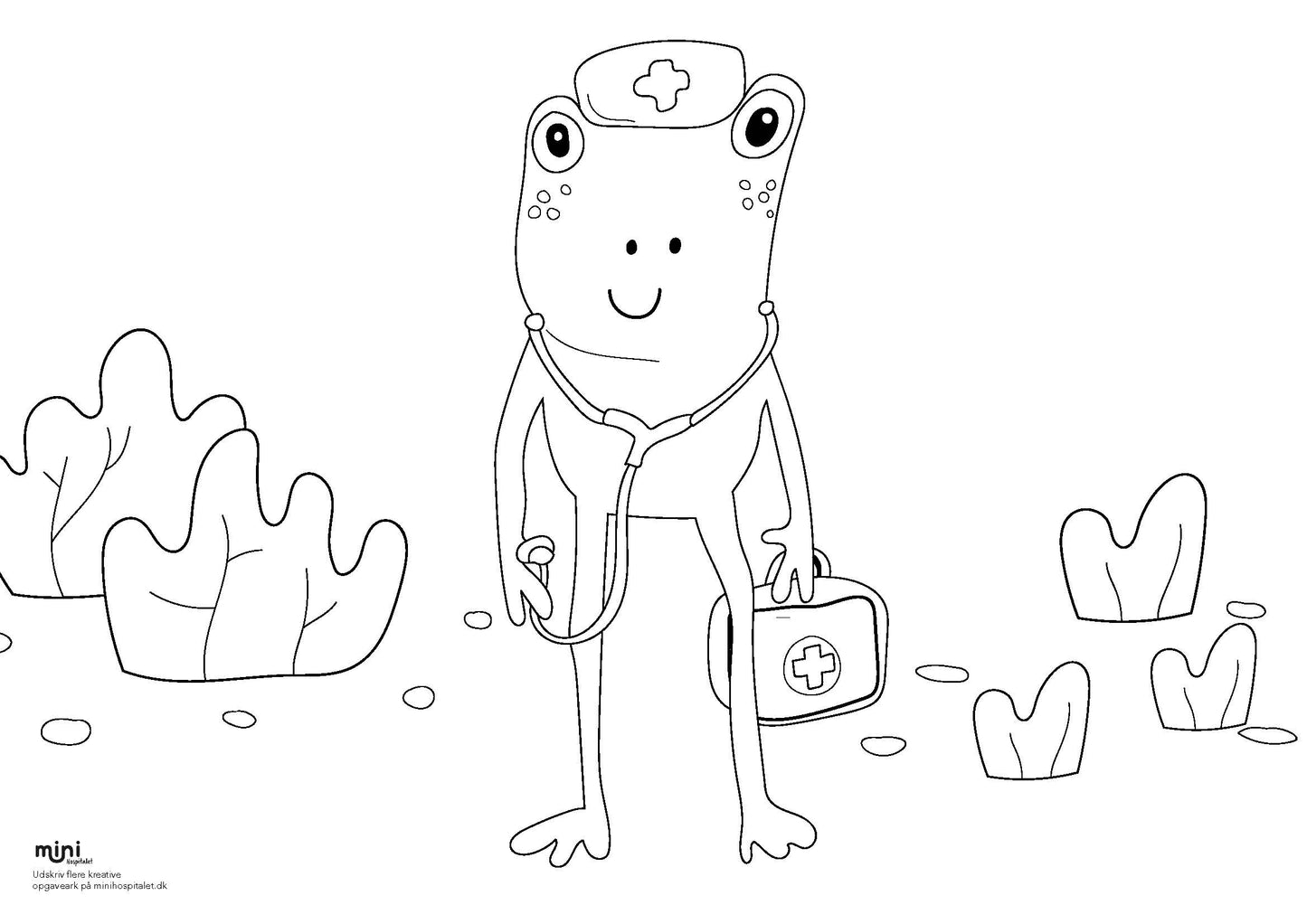 Udskriv & farvelæg - Frø læge