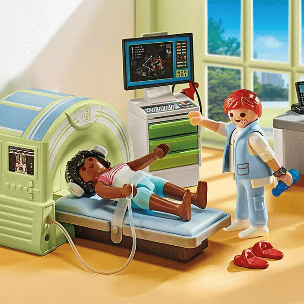 MR Scanner med patient fra Playmobil (71618)