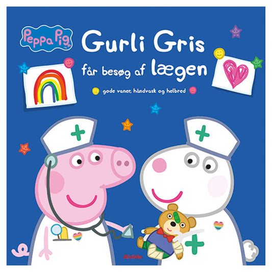 Bogen Gurli Gris får besøg af lægen (gode vaner, håndvask og helbred) fra forlaget Alvilda