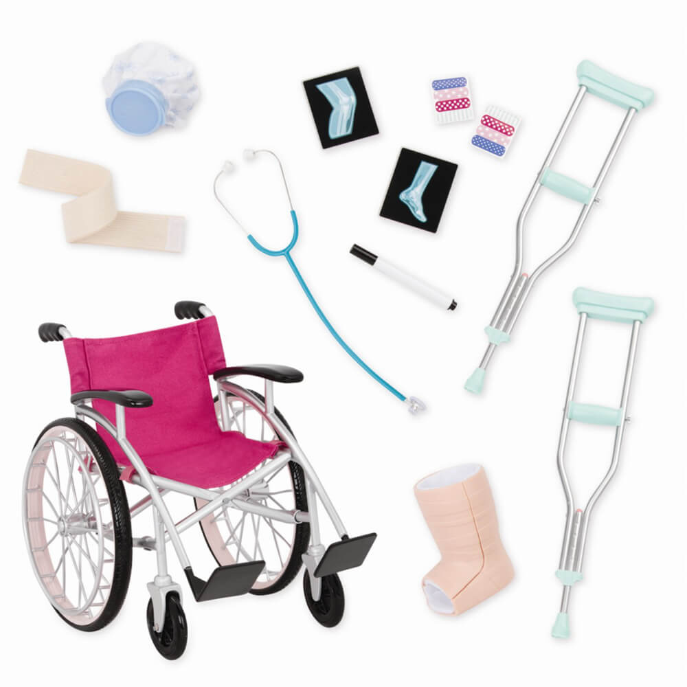 Hospitalssæt med kørestol af Our Generation