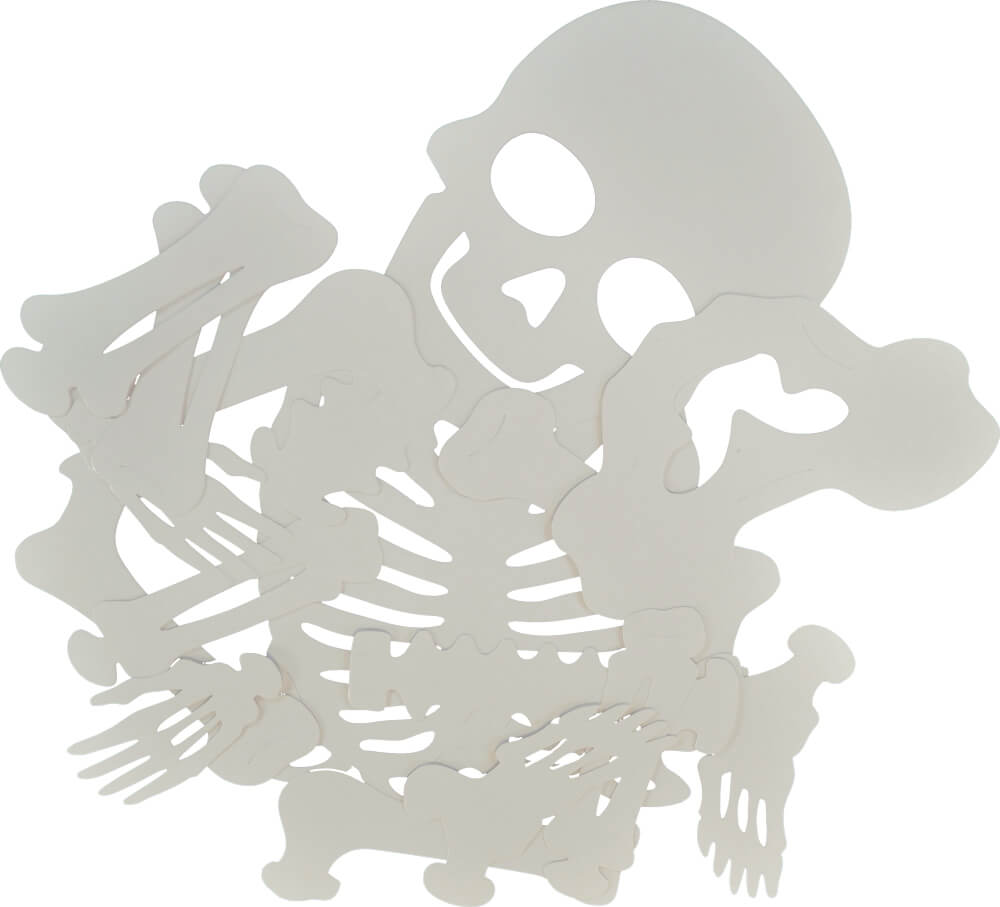 Hvidt skelet til at dekorere fra Roylco 