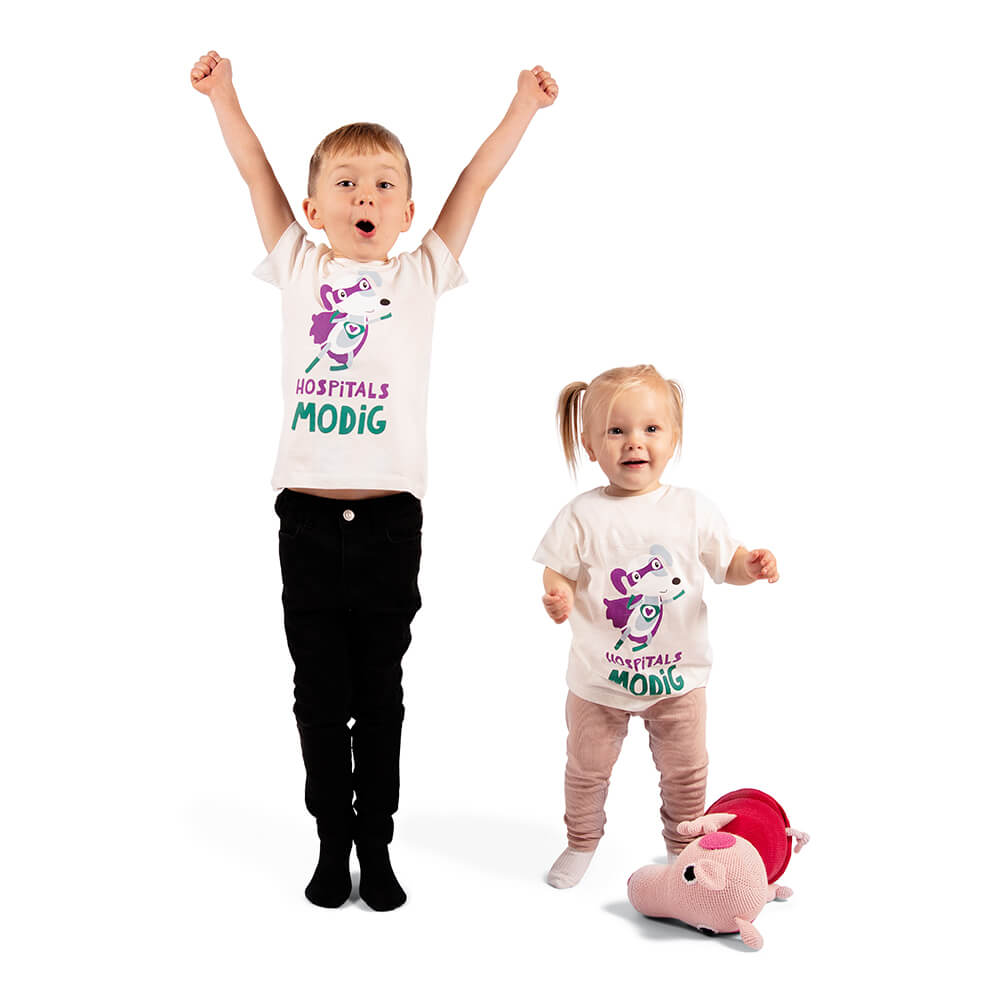 Denne fine t-shirt fra Minihospitalet er til alle modige børn, som har været en tur på hospitalet.