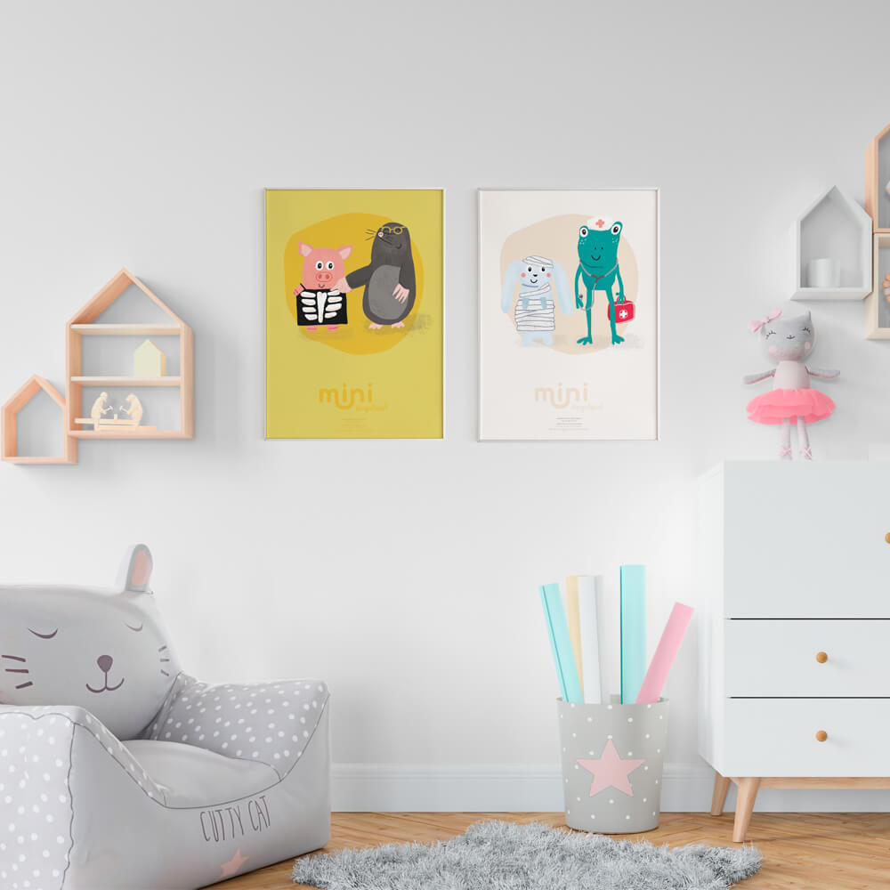 Plakat - Frø læge og kanin