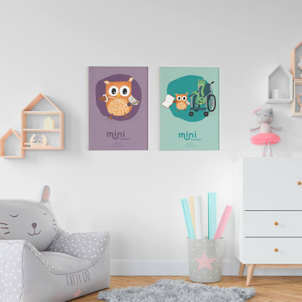 Plakat - Ugle med blodprøve