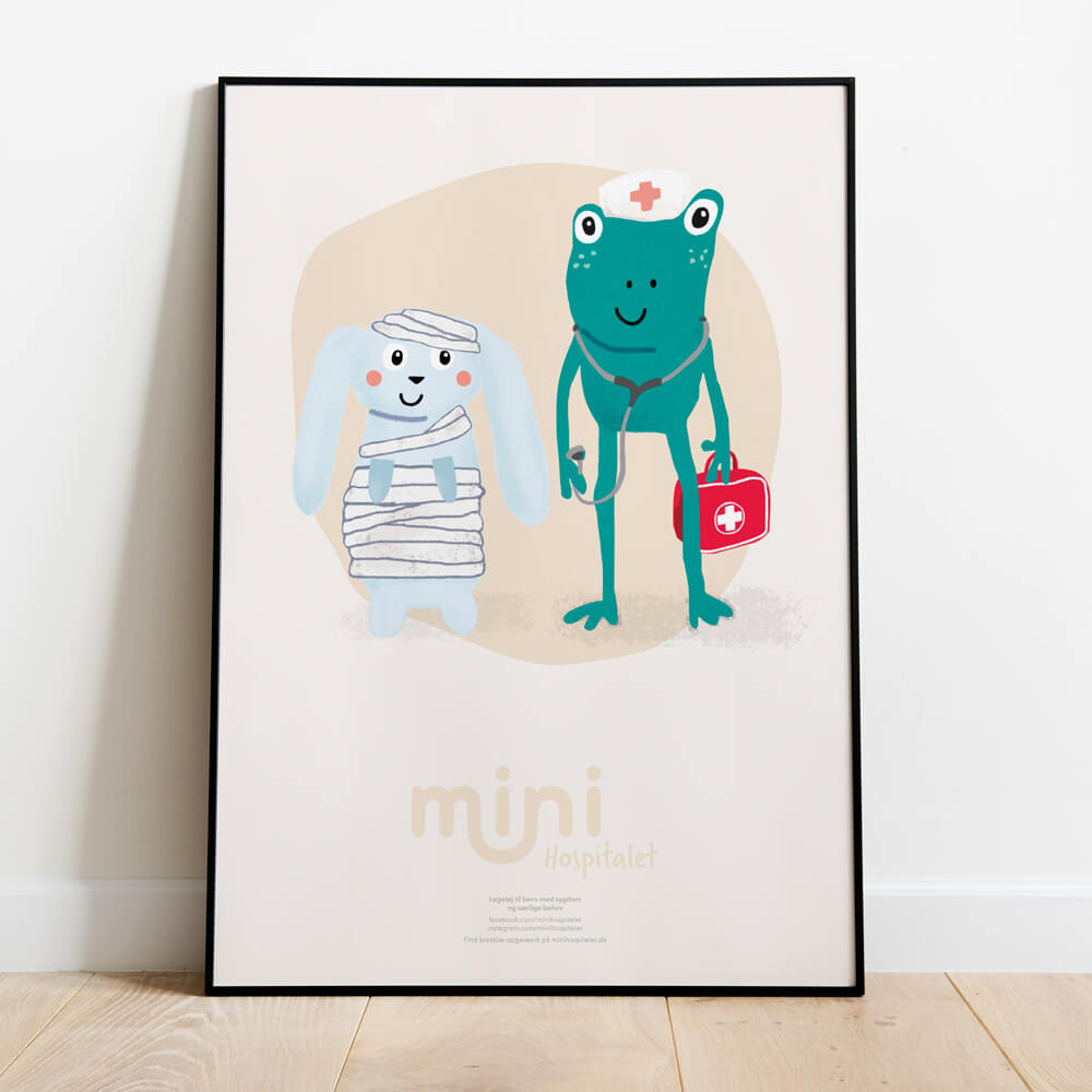 Plakat - Frø læge og kanin