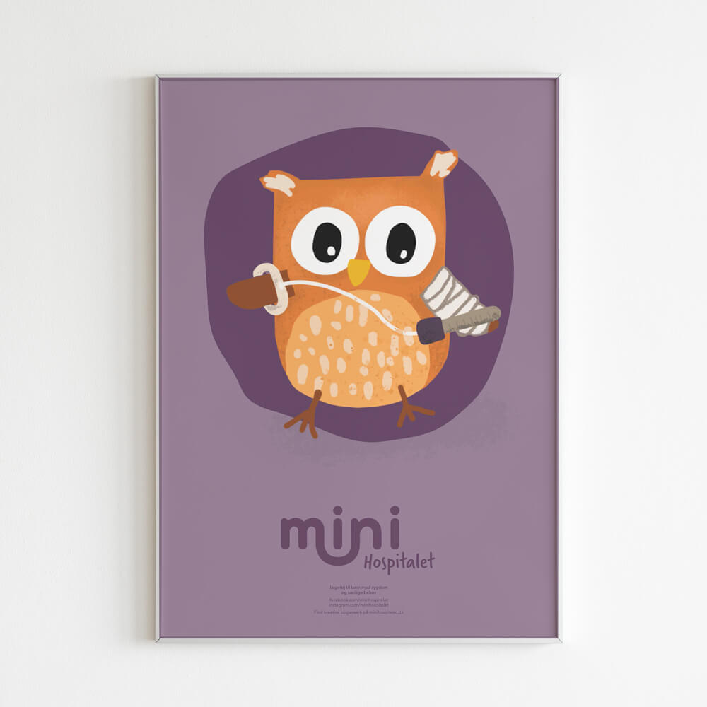 Plakat - Ugle med blodprøve