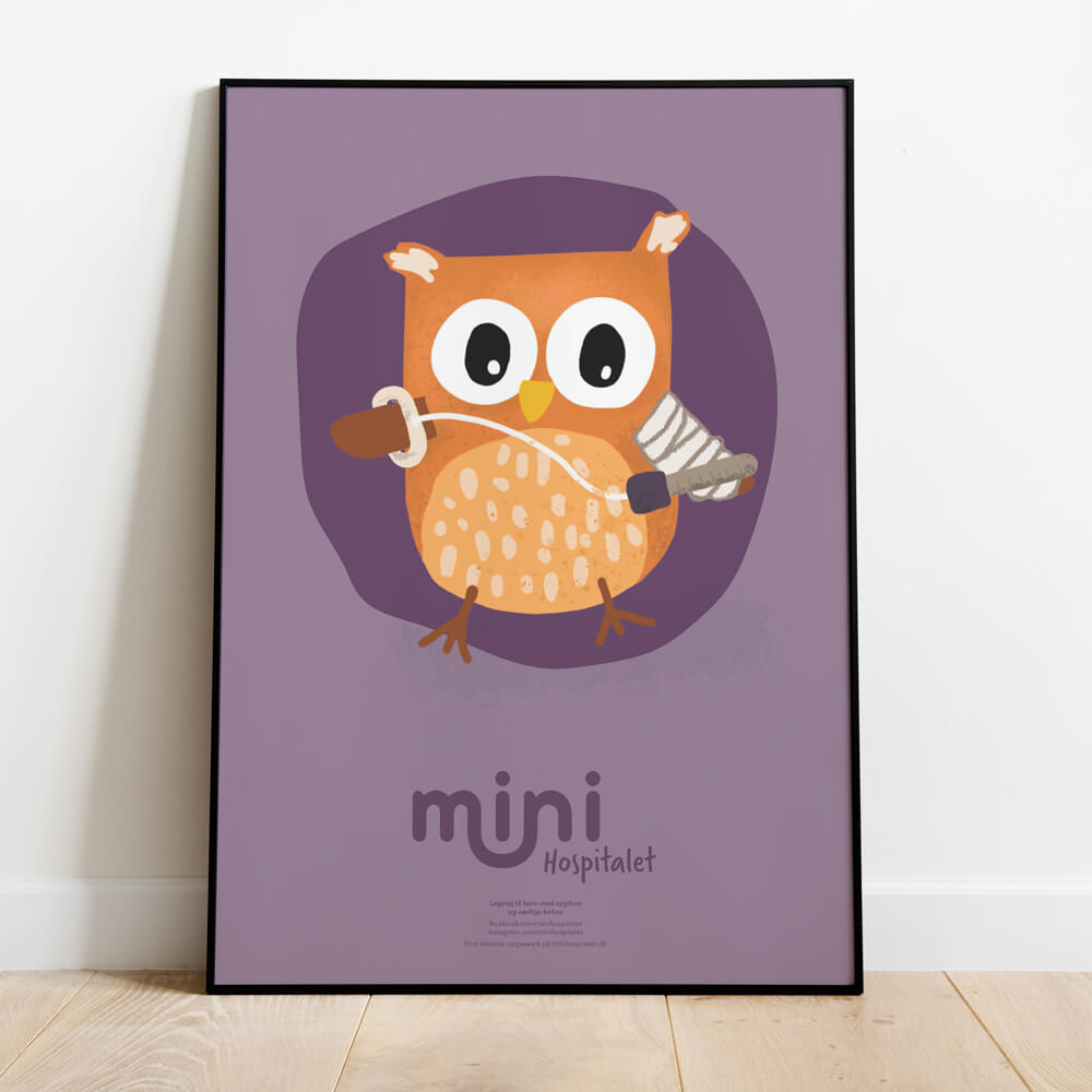 Plakat - Ugle med blodprøve