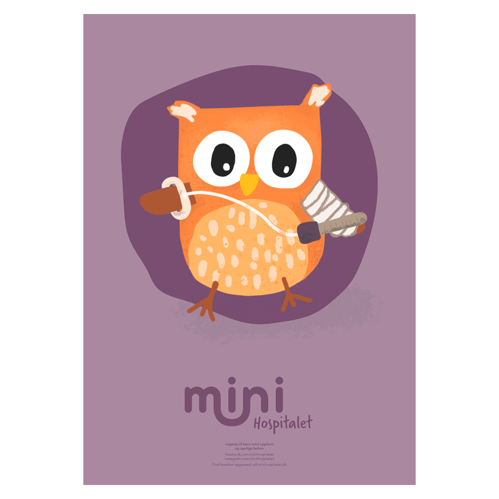 Plakat - Ugle med blodprøve