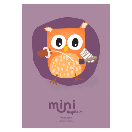 Plakat - Ugle med blodprøve